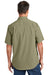 Carhartt CT105292 Mens Force Moisture Wicking Short Sleeve Button Down Shirt w/ Double Pockets Burnt Olive Green Model Back