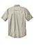 Carhartt CT105292 Mens Force Moisture Wicking Short Sleeve Button Down Shirt w/ Double Pockets Steel Grey Flat Back