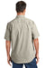 Carhartt CT105292 Mens Force Moisture Wicking Short Sleeve Button Down Shirt w/ Double Pockets Steel Grey Model Back