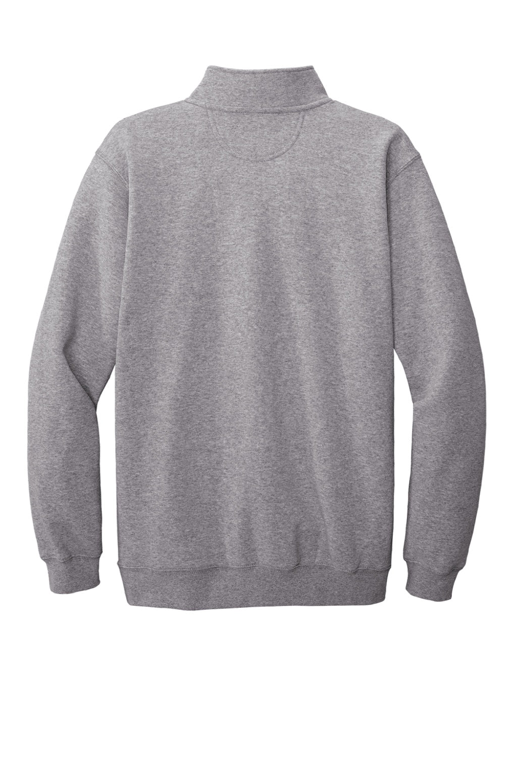 Carhartt CT105294 Mens 1/4 Zip Sweatshirt w/ Pouch Pocket Heather Grey Flat Back