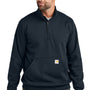 Carhartt Mens 1/4 Zip Sweatshirt w/ Pouch Pocket - New Navy Blue