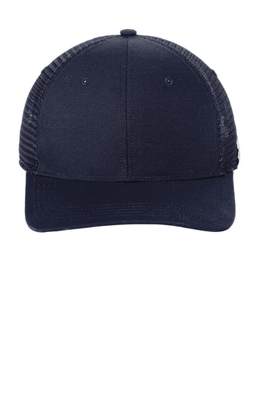 Carhartt Hats CT105298 Mens Moisture Wicking Canvas Mesh Back Hat Navy Blue Flat Front