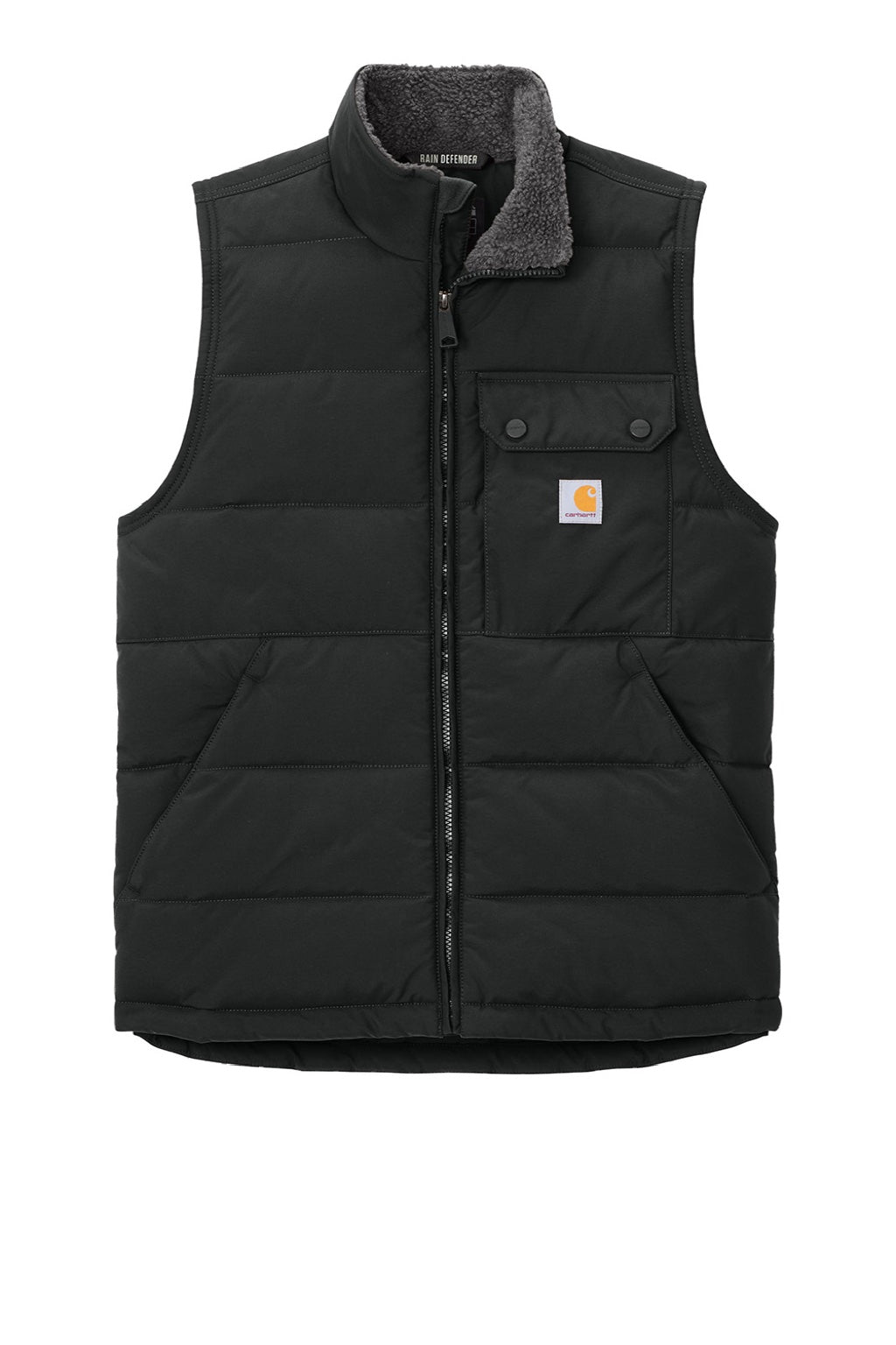 Carhartt CT105475 Mens Montana Insulated Full Zip Vest Black Flat Front