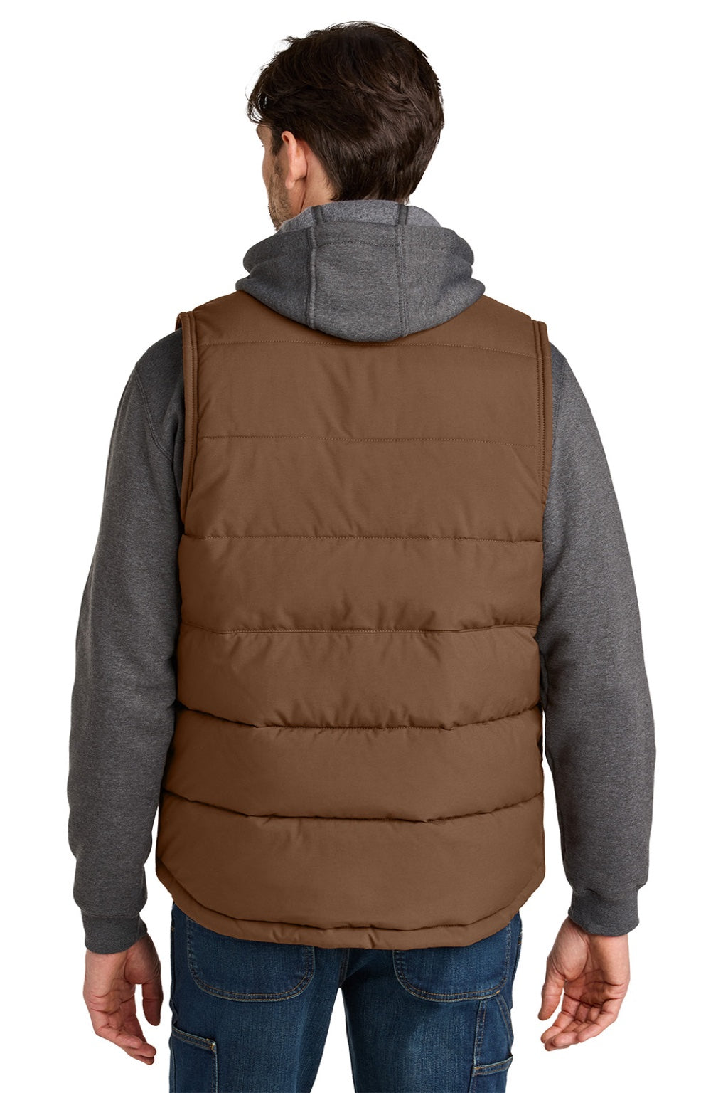 Carhartt CT105475 Mens Montana Insulated Full Zip Vest Red Duck Brown Model Back