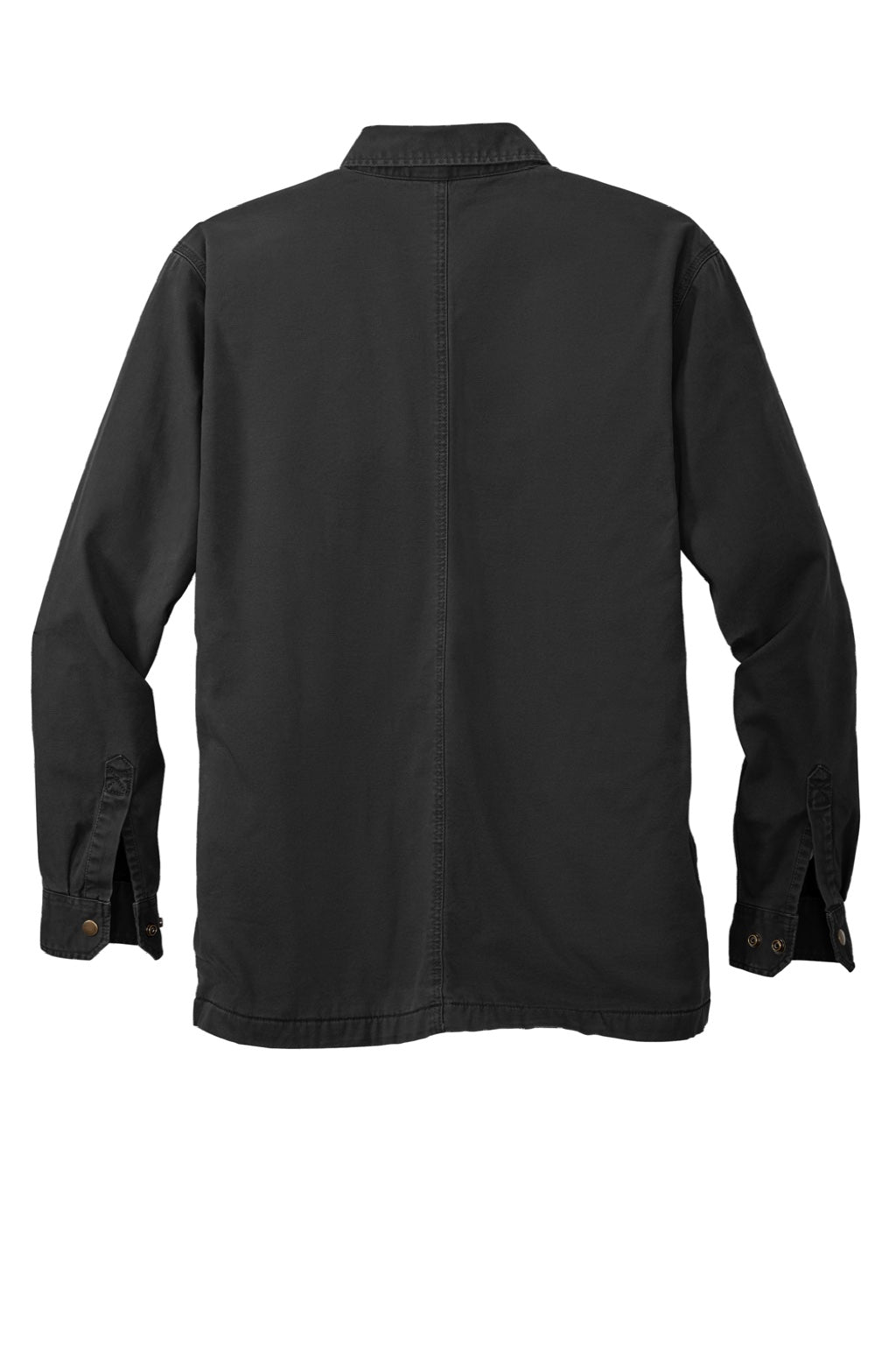 Carhartt CT105532 Mens Rugged Flex Fleece Lined Button Down Shirt Jacket Black Flat Back