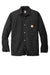 Carhartt CT105532 Mens Rugged Flex Fleece Lined Button Down Shirt Jacket Black Flat Front