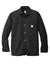 Carhartt CT105532 Mens Rugged Flex Button Down Shirt Jacket Black Flat Front