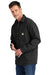 Carhartt CT105532 Mens Rugged Flex Fleece Lined Button Down Shirt Jacket Black Model Side