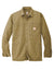 Carhartt CT105532 Mens Rugged Flex Fleece Lined Button Down Shirt Jacket Dark Khaki Brown Flat Front