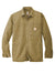Carhartt CT105532 Mens Rugged Flex Button Down Shirt Jacket Dark Khaki Brown Flat Front