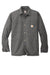 Carhartt CT105532 Mens Rugged Flex Fleece Lined Button Down Shirt Jacket Shadow Grey Flat Front