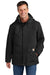 Carhartt CT105533 Mens Super Dux Wind & Water Resistant Full Zip Hooded Jacket Black Model Front