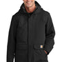 Carhartt Mens Super Dux Wind & Water Resistant Full Zip Hooded Jacket - Black