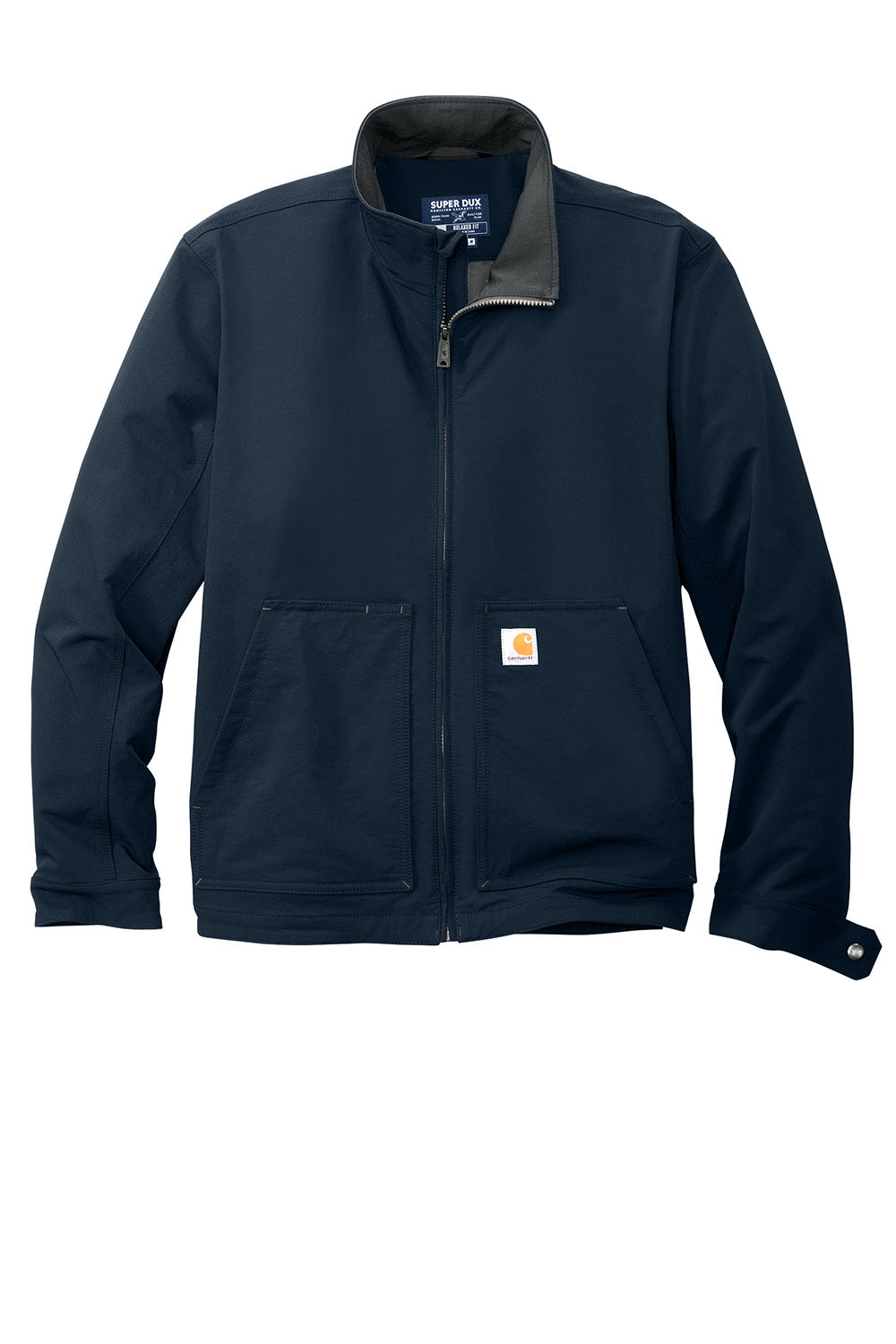 Carhartt CT105534 Mens Super Dux Wind & Water Resistant Full Zip Jacket Navy Blue Flat Front