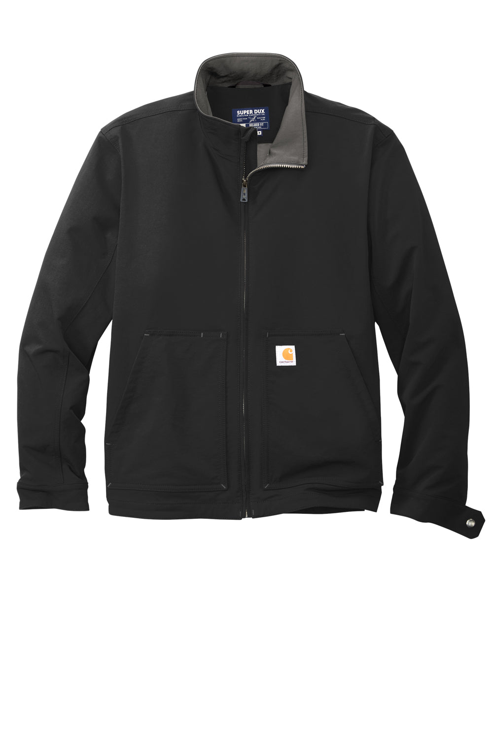 Carhartt CT105534 Mens Super Dux Wind & Water Resistant Full Zip Jacket Black Flat Front