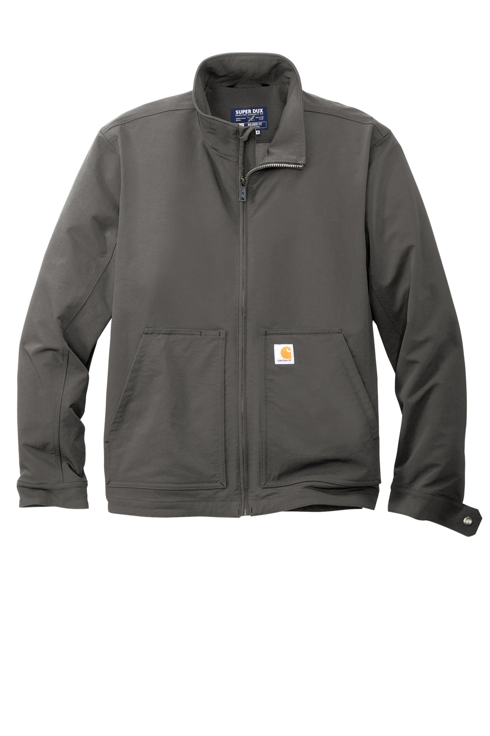 Carhartt CT105534 Mens Super Dux Wind & Water Resistant Full Zip Jacket Gravel Grey Flat Front