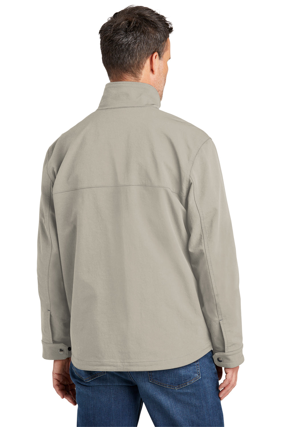Carhartt CT105534 Mens Super Dux Wind & Water Resistant Full Zip Jacket Greige Grey Model Back