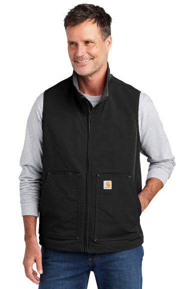 Carhartt CT105535 Mens Super Dux Wind & Water Resistant Full Zip Vest Black Model Front
