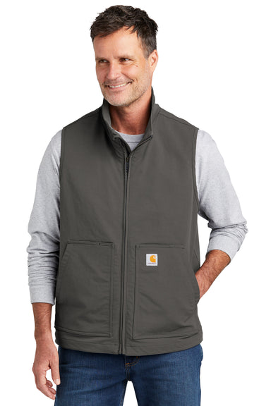 Carhartt CT105535 Mens Super Dux Wind & Water Resistant Full Zip Vest Gravel Grey Model Front