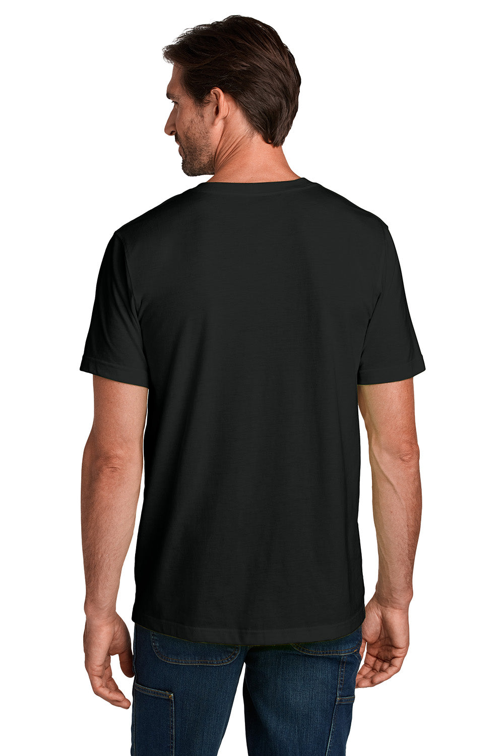 Carhartt CT106020 Mens Short Sleeve Crewneck T-Shirt Black Model Back