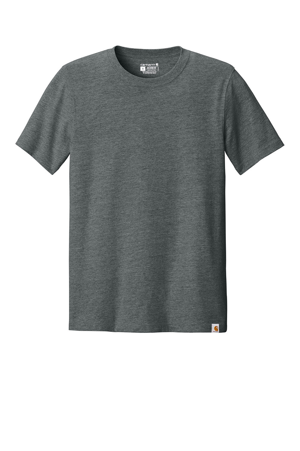 Carhartt CT106020 Mens Short Sleeve Crewneck T-Shirt Heather Carbon Grey Flat Front