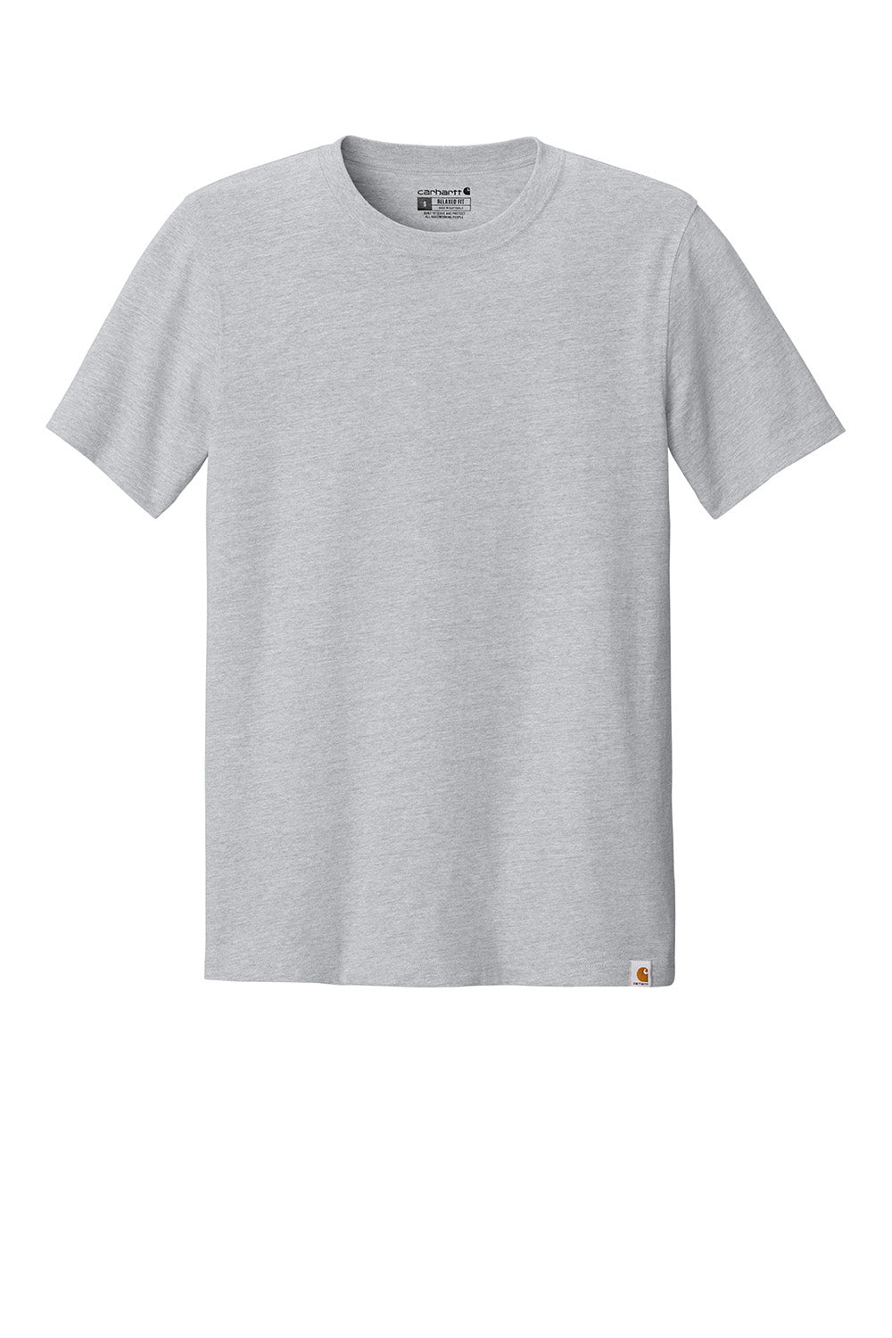 Carhartt CT106020 Mens Short Sleeve Crewneck T-Shirt Heather Grey Flat Front
