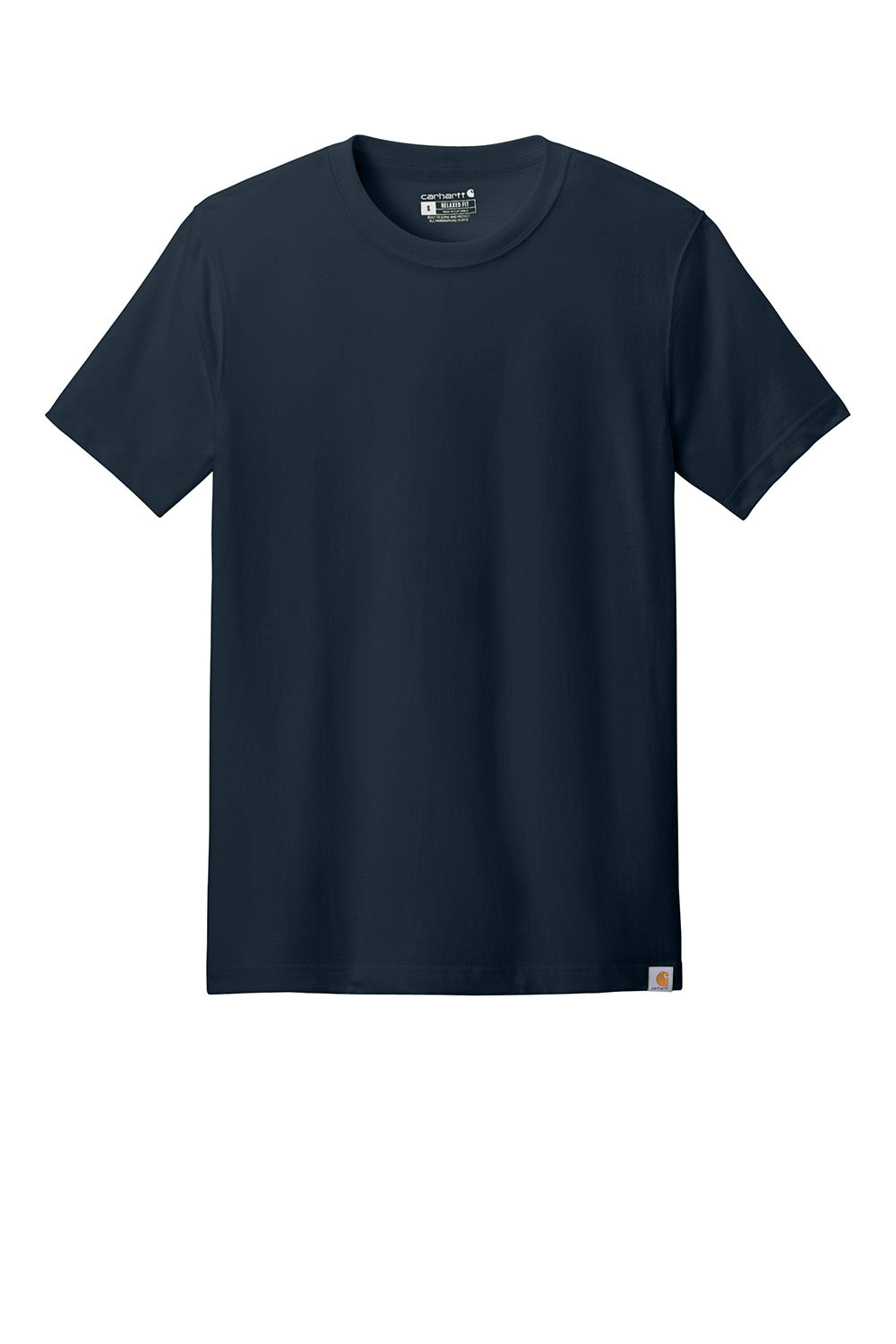 Carhartt CT106020 Mens Short Sleeve Crewneck T-Shirt Navy Blue Flat Front