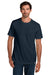 Carhartt CT106020 Mens Short Sleeve Crewneck T-Shirt Navy Blue Model Front