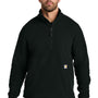 Carhartt Mens Textured Fleece 1/4 Zip Jacket - Black