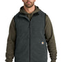 Carhartt Mens Textured Fleece Full Zip Vest - Heather Carbon Grey