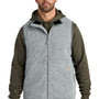 Carhartt Mens Textured Fleece Full Zip Vest - Heather Grey