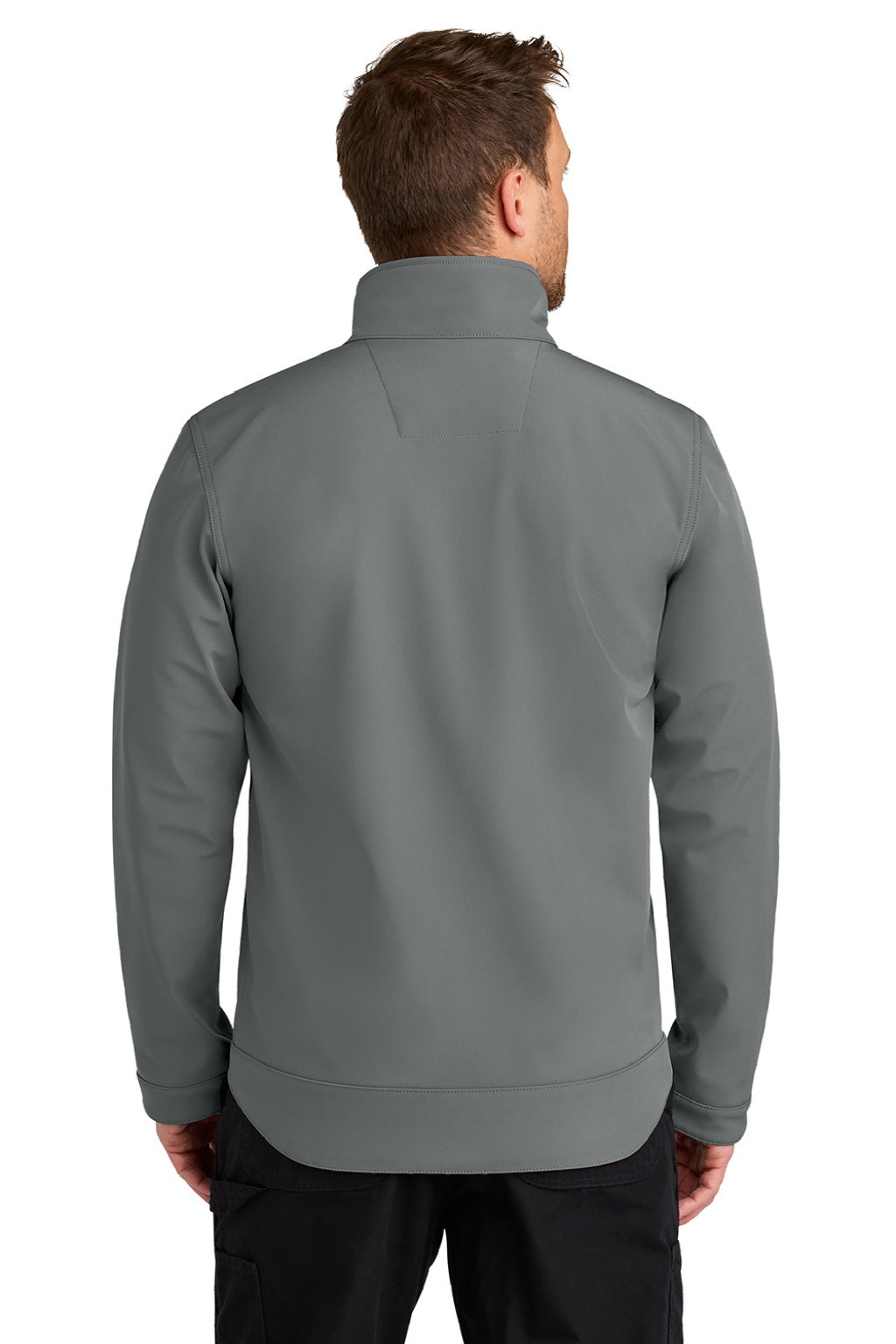 Carhartt CT106438 Mens Rain Defender Full Zip Soft Shell Jacket Steel Grey Model Back