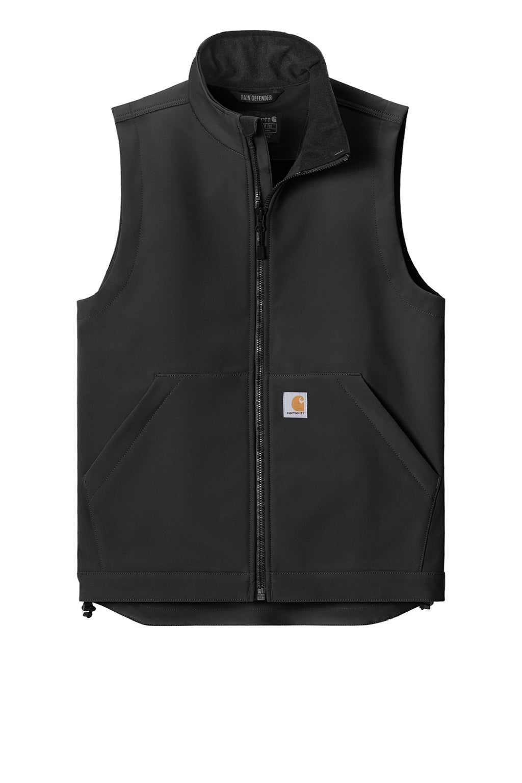 Carhartt CT106439 Mens Rain Defender Full Zip Soft Shell Vest Black Flat Front
