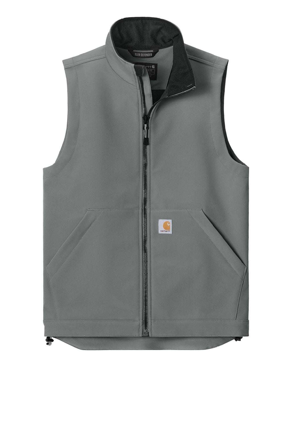Carhartt CT106439 Mens Rain Defender Full Zip Soft Shell Vest Steel Grey Flat Front