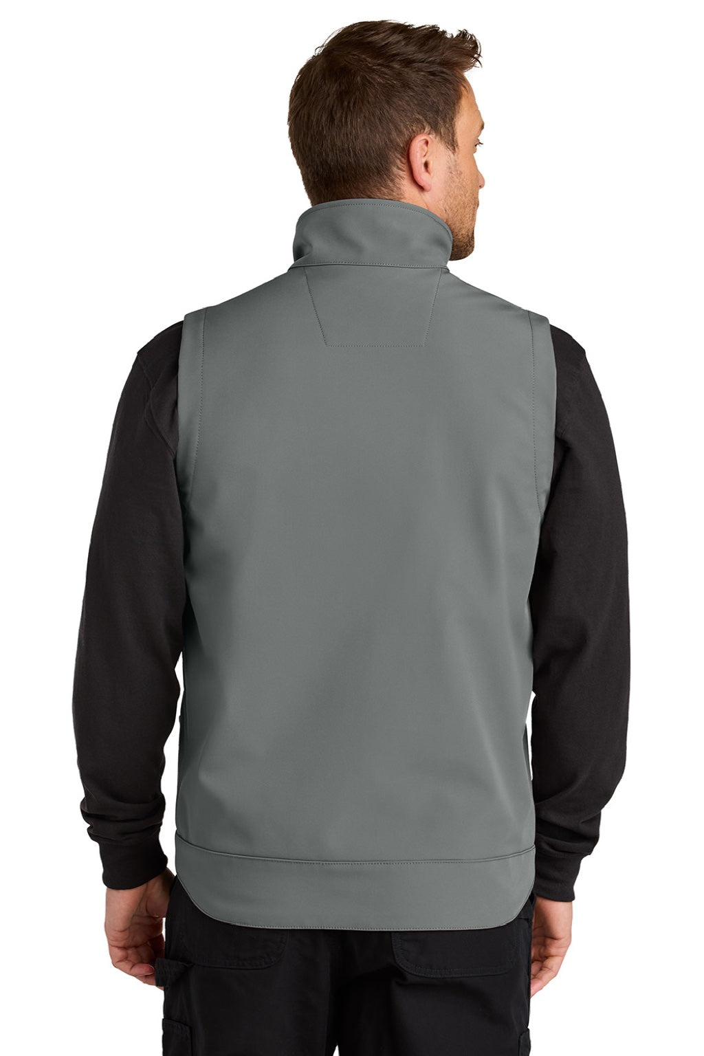 Carhartt CT106439 Mens Rain Defender Full Zip Soft Shell Vest Steel Grey Model Back