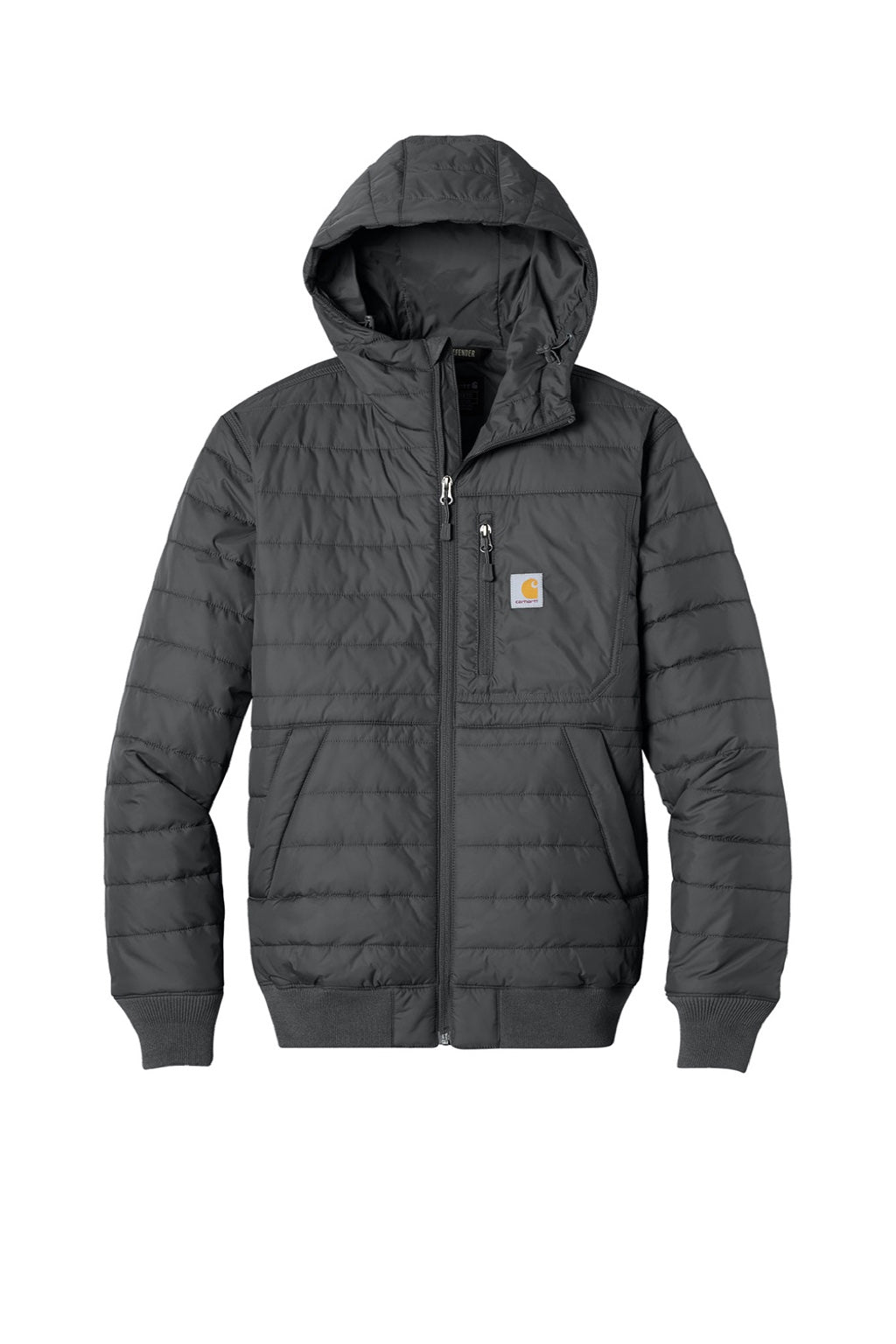 Carhartt CT106543 Mens Gilliam Insulated Full Zip Hooded Jacket ShadowGrey Flat Front