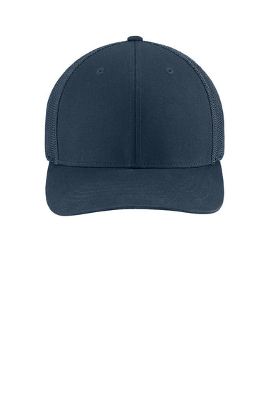 Carhartt Hats CT106577 Mens Flexfit Mesh Back Hat Navy Blue Flat Front