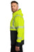 Carhartt CT106693 Mens ANSI 107 Class 3 Storm Defender Waterproof Full Zip Hooded Jacket Bright Lime Green Model Side