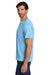 Carhartt CT106868 Mens Force Sun Defender Moisture Wicking Short Sleeve Crewneck T-Shirt Fresh Water Blue Model Side
