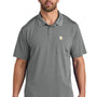 Carhartt Mens Moisture Wicking Short Sleeve Polo Shirt w/ Pocket - Asphalt Grey