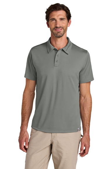 Carhartt CT106899 Mens Force Sun Defender Moisture Wicking Short Sleeve Polo Shirt Asphalt Grey Model Front