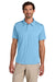 Carhartt CT106899 Mens Force Sun Defender Moisture Wicking Short Sleeve Polo Shirt Fresh Water Blue Model Front