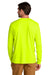 Carhartt CT106921 Mens Long Sleeve Crewneck T-Shirt Brite Lime Green Model Back