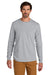 Carhartt CT106921 Mens Long Sleeve Crewneck T-Shirt Heather Grey Model Front