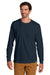Carhartt CT106921 Mens Long Sleeve Crewneck T-Shirt Navy Blue Model Front