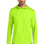 Carhartt Mens Force Sun Defender Moisture Wicking Long Sleeve Hooded T-Shirt Hoodie w/ Pouch Pocket - Brite Lime Green