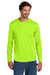 Carhartt CT106972 Mens Force Sun Defender Moisture Wicking Long Sleeve Crewneck T-Shirt Brite Lime Green Model Front