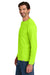 Carhartt CT106972 Mens Force Sun Defender Moisture Wicking Long Sleeve Crewneck T-Shirt Brite Lime Green Model Side