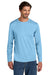 Carhartt CT106972 Mens Force Sun Defender Moisture Wicking Long Sleeve Crewneck T-Shirt Fresh Water Blue Model Front