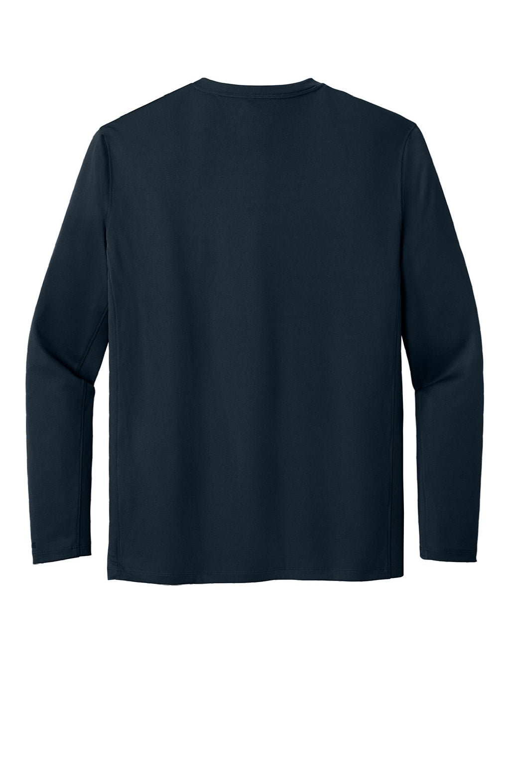 Carhartt CT106972 Mens Force Sun Defender Moisture Wicking Long Sleeve Crewneck T-Shirt Navy Blue Flat Back